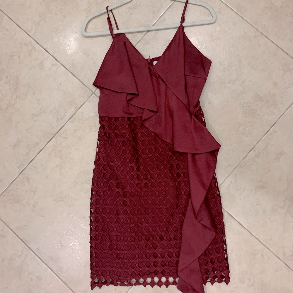 Lucyparis: Burgundy Dress, Size M, In Perfect Condition
